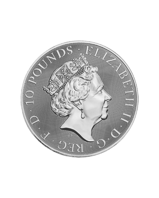 Queen's Beast 2022 White Greyhound of Richmond 10oz Silver Bullion Coin